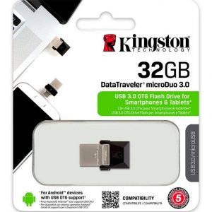 Microduo Kingston 32gb Memoria 3.0 Usb Otg Smartphone Tablet